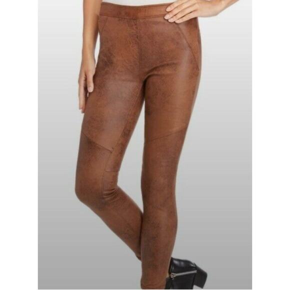 Free People Brown Never Let You Go Faux Suede Ankle Leggings - Picture 1 of 9